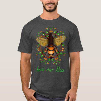 Camiseta Salvar a nuestras abejas proteger el tema de la ec