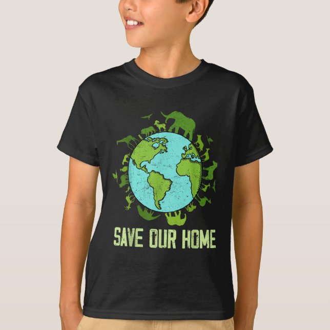 Camiseta Salvar a nuestros animales de casa Conservación de (Anverso)