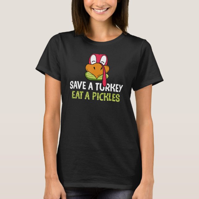 Camiseta Salvar a un pavo comer un picnic (Anverso)