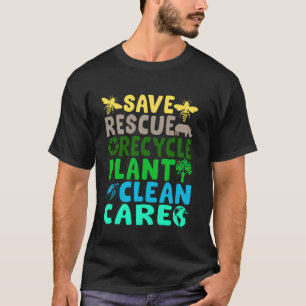 Camiseta Salvar Abejas Rescatar Animales Reciclar Plástico