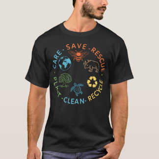 Camiseta Salvar Abejas Rescatar Animales Reciclar Plástico 