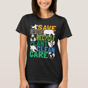 Camiseta Salvar Abejas Rescatar Animales Reciclar Plástico