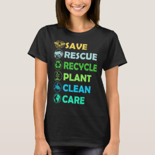 Camiseta Salvar Abejas Rescatar Animales Reciclar Plásticos