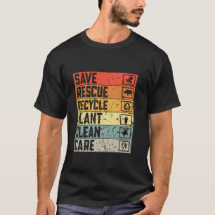 Camiseta Salvar Abejas Rescatar Reciclar Plantar Árbol Limp
