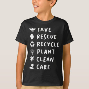 Camiseta Salvar Abejas Rescate Leones Reciclar El Plástico
