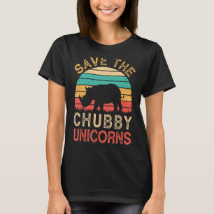 Camiseta Salvar al animal del rinoceronte de Chubby Unicorn