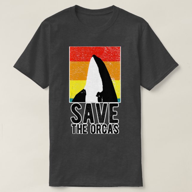 Camiseta Salvar al asesino de las orcas del mar de ballena  (Diseño del anverso)