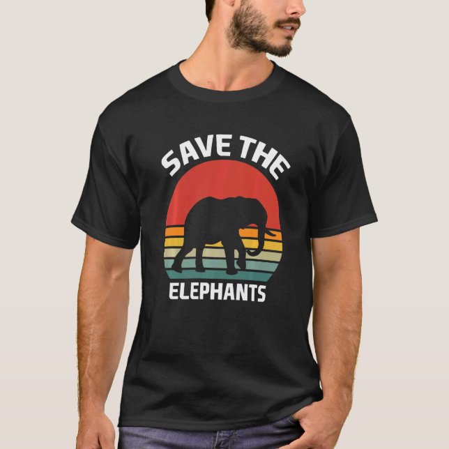 Camiseta Salvar al elefante Elefante Costume Elefante (Anverso)