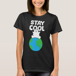 Camiseta Salvar al Oso Polar de la Tierra Mantén Guay Globa