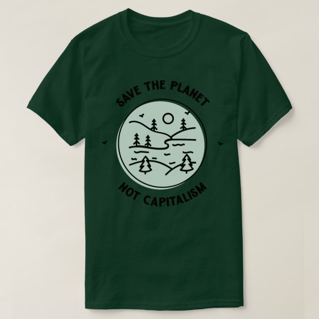 Camiseta Salvar al planeta, no al capitalismo (Diseño del anverso)