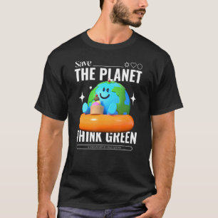 Camiseta Salvar al planeta Pensar Verde