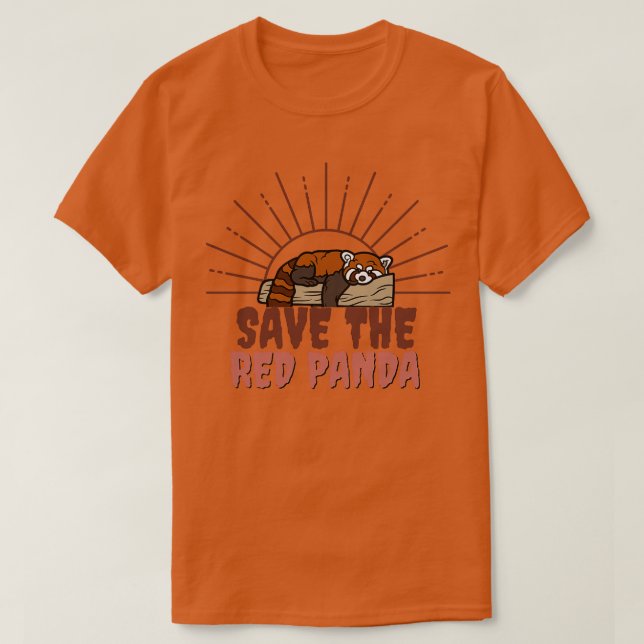Camiseta Salvar al Rojo Panda Rojo Pandas (Diseño del anverso)