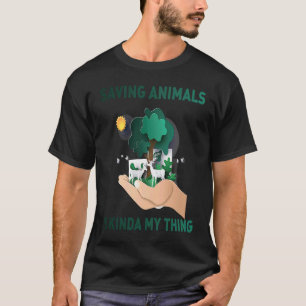 Camiseta Salvar Animales Es Como Mi Cosa Rescatar La Vida S