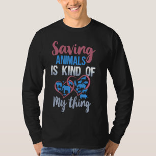 Camiseta Salvar Animales Es Como Mi Cosa Rescatar La Vida S