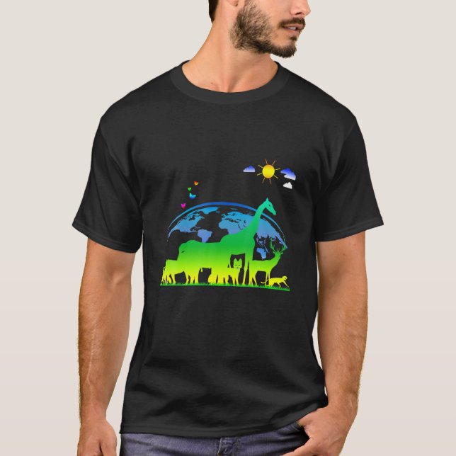 Camiseta Salvar el ambiente verde del Día del Planeta Tierr (Anverso)