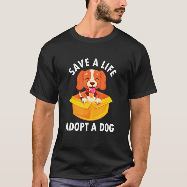 Camiseta Salvar el amor Adoptar a los perros Rescate de ani (Anverso)