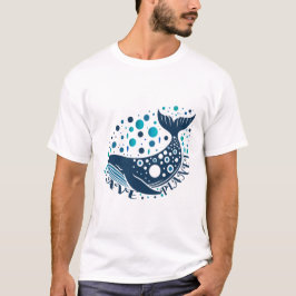 Camiseta Salvar el arte de la ballena planetaria para la co