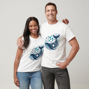 Camiseta Salvar el arte de la ballena planetaria para la co