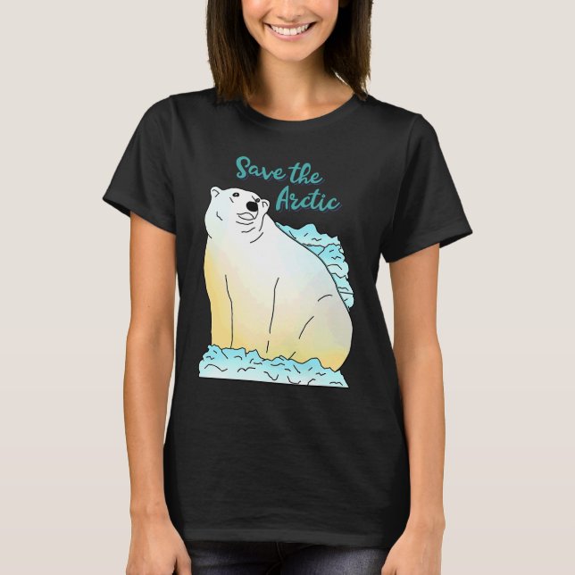 Camiseta Salvar el Ártico No hay un planetaB con Iceberg bl (Anverso)