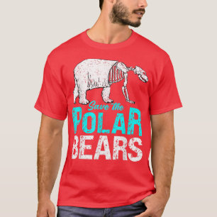 Camiseta Salvar El Diseño Del Oso Polar Para El Cambio Clim