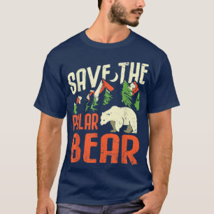 Camiseta Salvar El Diseño Del Oso Polar Para El Cambio Clim