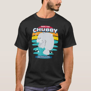 Camiseta Salvar el manatí retro vintage chubby