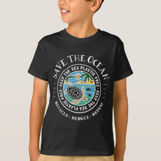 Camiseta Salvar El Océano Mantener La Tortuga Libre De Plás