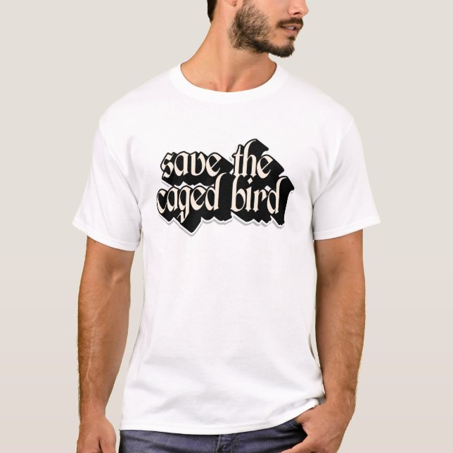 Camiseta Salvar el pájaro enjaulado (Anverso)