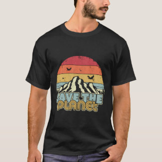 Camiseta Salvar el planeta retro del cambio climático