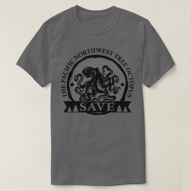 Camiseta Salvar el pulpo del árbol noroeste del Pacífico (Diseño del anverso)