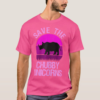Camiseta Salvar el regalo de rinoceronte estilo retro de Ch