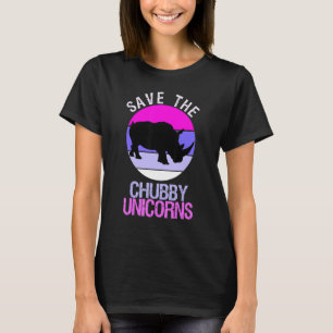 Camiseta Salvar el rinoceronte retro de Chubby Unicornios 1