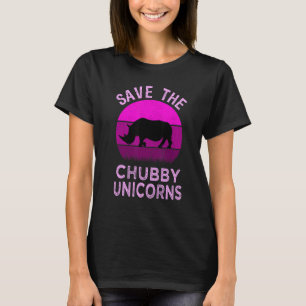 Camiseta Salvar el rinoceronte retro de Chubby Unicornios 2