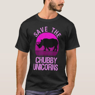 Camiseta Salvar el rinoceronte retro de Chubby Unicornios 3