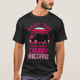Camiseta Salvar el rinoceronte retro de Chubby Unicornios 3
