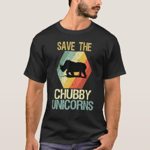 Camiseta Salvar el rinoceronte retro de Chubby Unicornios 4