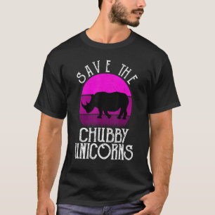 Camiseta Salvar el rinoceronte retro de Chubby Unicornios 7