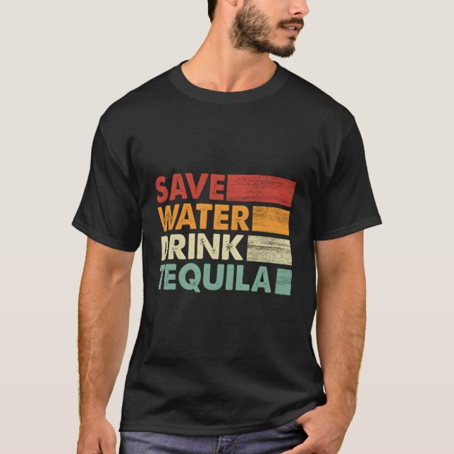 Camiseta Salvar la bebida de agua Tequila Mexicana (Anverso)