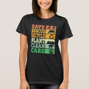 Camiseta Salvar la cosecha Retro Vintage de Reciclaje de Re