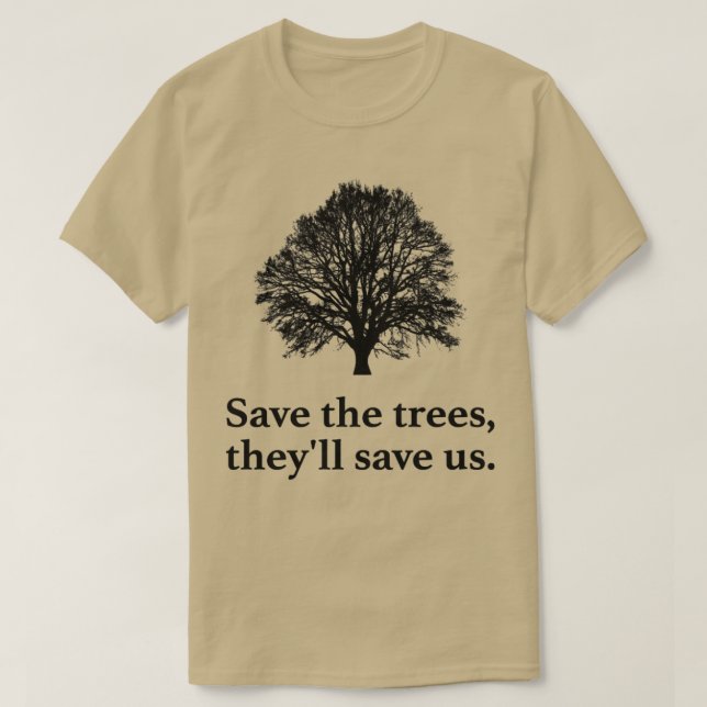 Camiseta Salvar la deforestación de los árboles (Diseño del anverso)