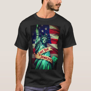 Camiseta Salvar la democracia impregna a Trump