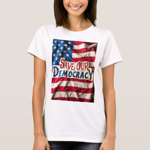 Camiseta Salvar la democracia impregna a Trump