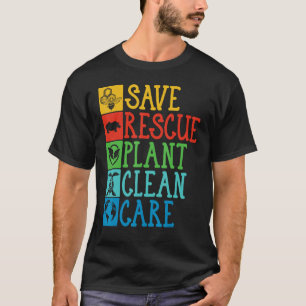 Camiseta Salvar la planta de rescate de cuidado limpio Turc