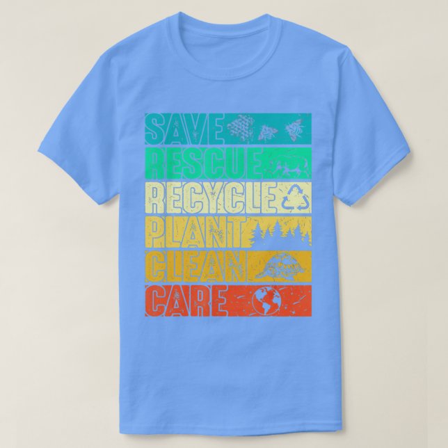 Camiseta Salvar la planta de rescate de cuidado limpio Turc (Diseño del anverso)
