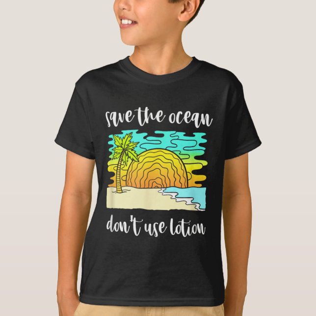Camiseta Salvar la protección ambiental oceánica (Anverso)