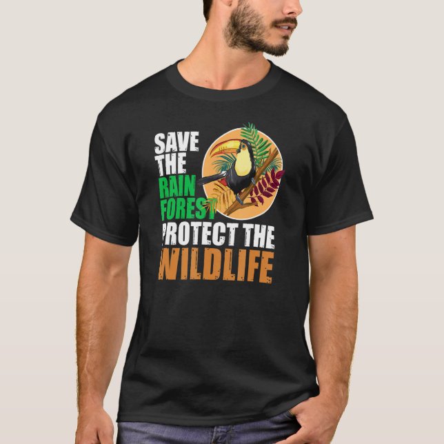 Camiseta Salvar La Selva Tropical Proteger El Medio Ambient (Anverso)