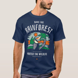 Camiseta Salvar la selva tropical proteger la vida silvestr