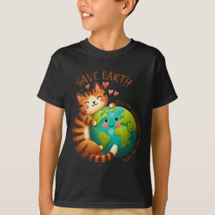 Camiseta Salvar la Tierra es el único planeta que tiene gat