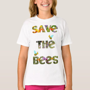 Camiseta Salvar Las Abejas Pradera De Flores Silvestres Col