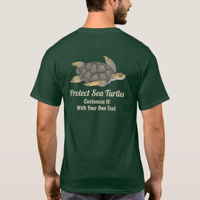Camiseta Salvar las tortugas marinas el clima de los hábita (Reverso)